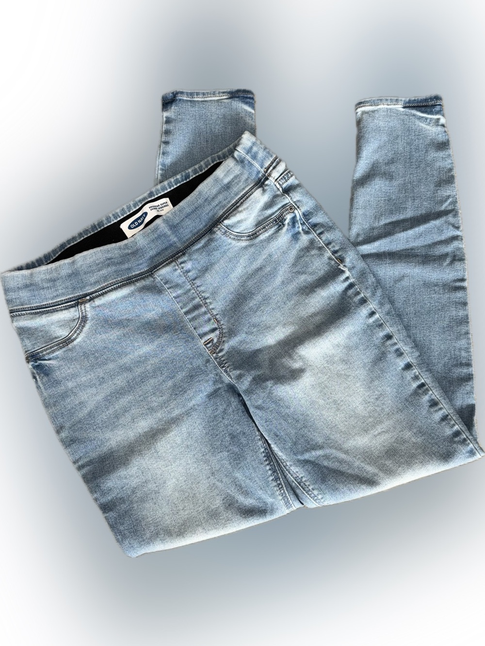 EUC- Old navy women’s stretch waist, hi-waist, rockstar super jeggings
